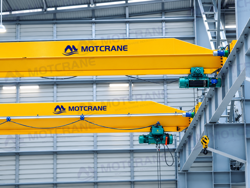 Standard single girder overhead crane with I-section main girder and CD-type wire rope hoist