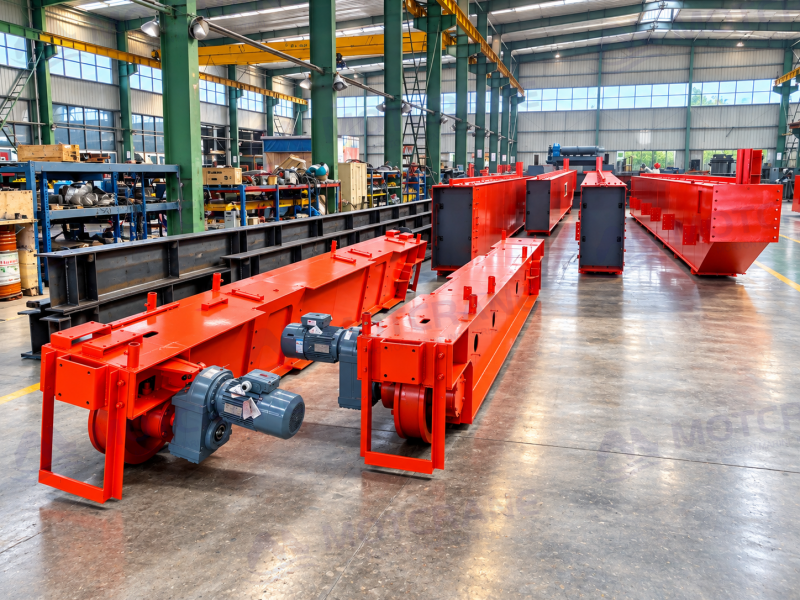 Fabrication of crane steel structures and travel wheel assemblies for two 10 ton metallurgical overhead cranes