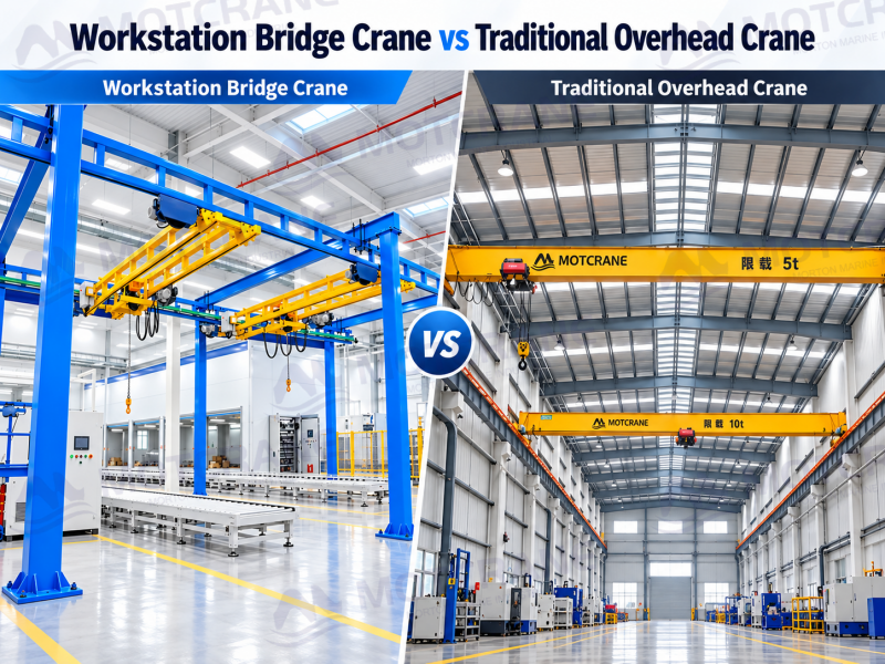 Workstation bridge crane vs overhead crane comparison in industrial workshops